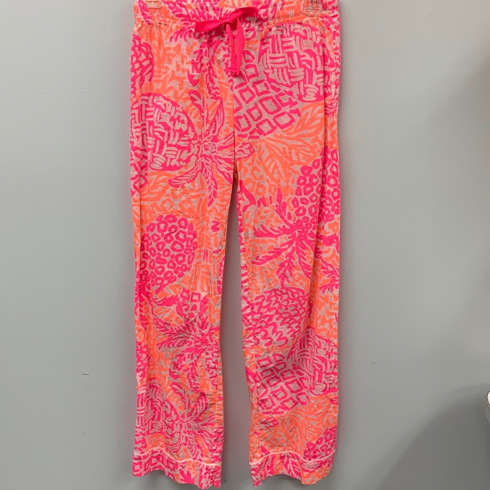 LILLY PULITZER 💯 Cotton Elastic Draw String Waist Lounge Pajama Pants